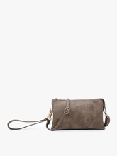 Load image into Gallery viewer, M013 Riley Monogrammable 3 Compartment Crossbody/Wristlet: Fog Grey