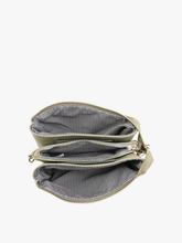 Load image into Gallery viewer, M013 Riley Monogrammable 3 Compartment Crossbody/Wristlet: Fog Grey