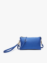 Load image into Gallery viewer, M013 Riley Monogrammable 3 Compartment Crossbody/Wristlet: Black