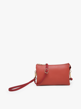 Load image into Gallery viewer, M013 Riley Monogrammable 3 Compartment Crossbody/Wristlet: Fog Grey