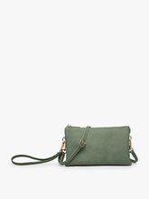 Load image into Gallery viewer, M013 Riley Monogrammable 3 Compartment Crossbody/Wristlet: Black