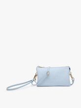 Load image into Gallery viewer, M013 Riley Monogrammable 3 Compartment Crossbody/Wristlet: Black