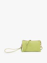 Load image into Gallery viewer, M013 Riley Monogrammable 3 Compartment Crossbody/Wristlet: Black