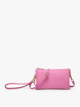 Load image into Gallery viewer, M013 Riley Monogrammable 3 Compartment Crossbody/Wristlet: Black