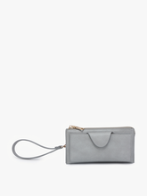 Load image into Gallery viewer, WL0004RF Kyla RFID Wallet w/ Snap Closure: Grey