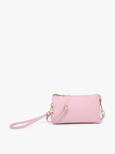 Load image into Gallery viewer, M013 Riley Monogrammable 3 Compartment Crossbody/Wristlet: Fog Grey
