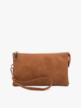 Load image into Gallery viewer, M013 Riley Monogrammable 3 Compartment Crossbody/Wristlet: Black