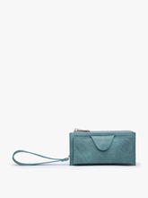Load image into Gallery viewer, WL0004RF Kyla RFID Wallet w/ Snap Closure: Denim Blue