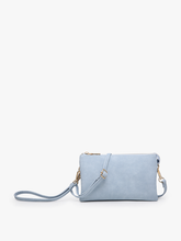 Load image into Gallery viewer, M013 Riley Monogrammable 3 Compartment Crossbody/Wristlet: Fog Grey
