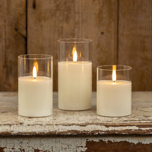 Load image into Gallery viewer, 4&quot; GLASS 3D FLAME CANDLE
