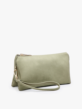Load image into Gallery viewer, M013 Riley Monogrammable 3 Compartment Crossbody/Wristlet: Fog Grey
