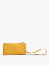 Load image into Gallery viewer, WL0004RF Kyla RFID Wallet w/ Snap Closure: Leopard-Mustard
