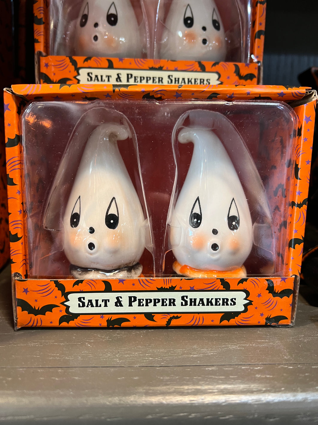 Joanna Parker Boo Ghost Salt+Pepper Shakers