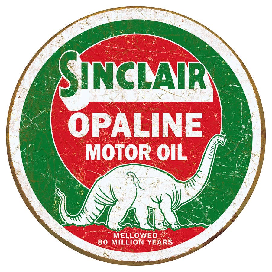 ROUND - Sinclair Opaline Tin Sign
