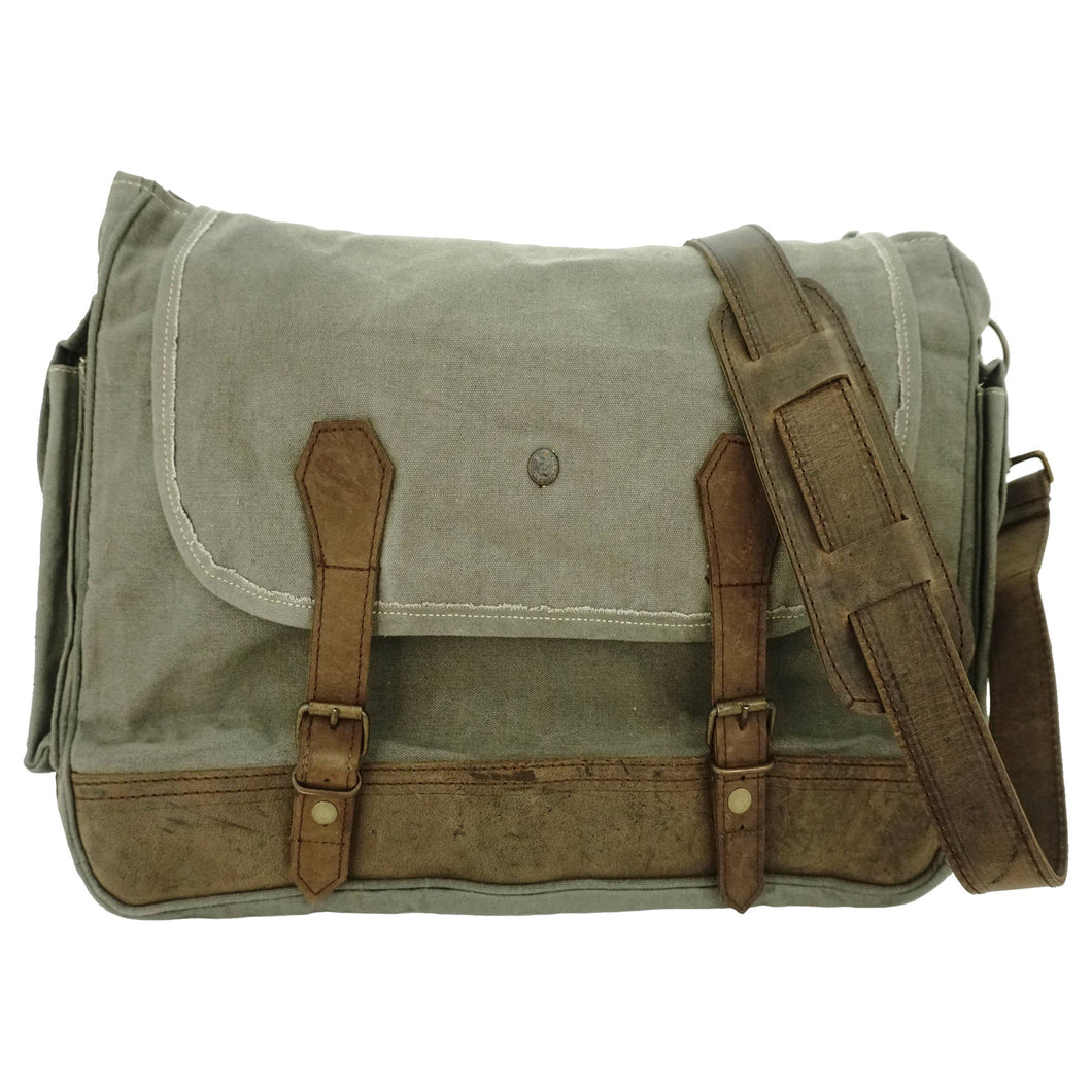 Olive Canvas Unisex Crossbody/Messenger Bag