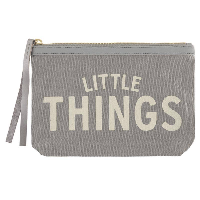 Grey Canvas Pouch-Lil Things