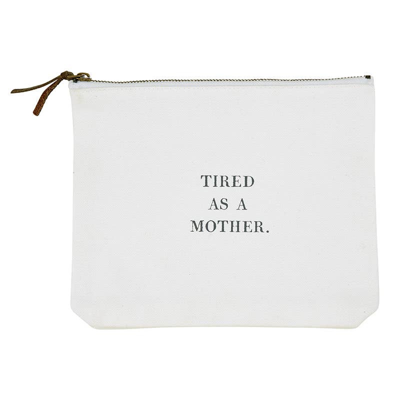 Tired As Canvas Zip Pouch