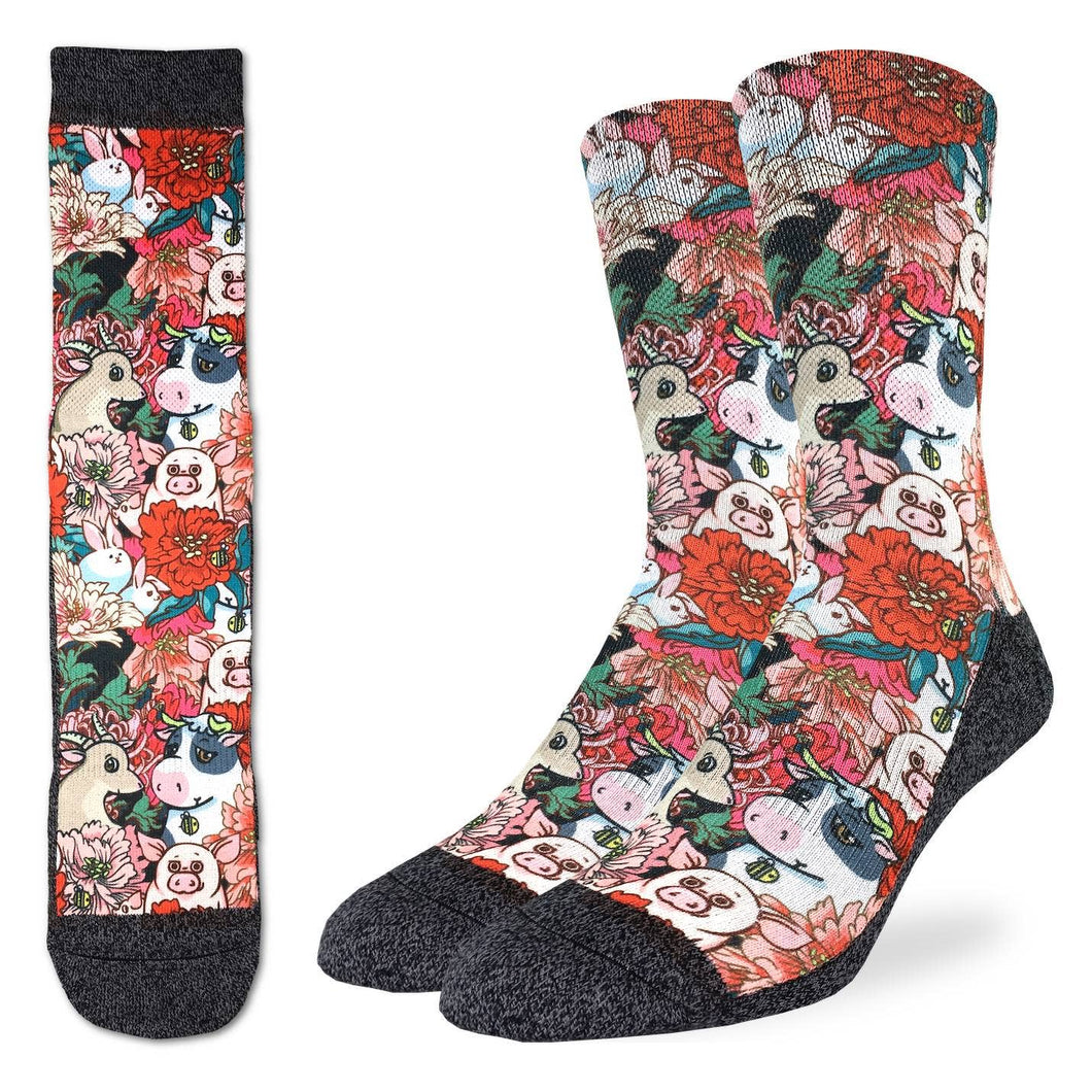 Men's Floral Farm Socks